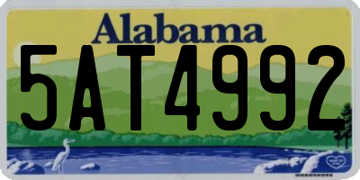 AL license plate 5AT4992