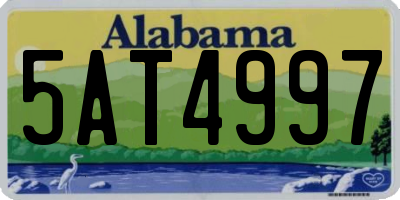 AL license plate 5AT4997