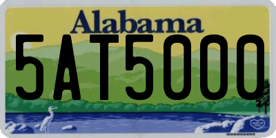 AL license plate 5AT5000