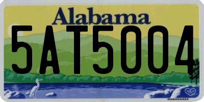 AL license plate 5AT5004