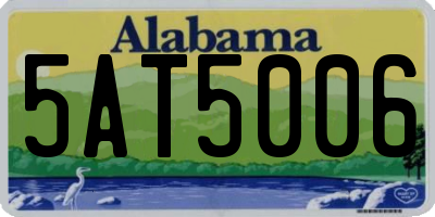 AL license plate 5AT5006