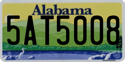 AL license plate 5AT5008