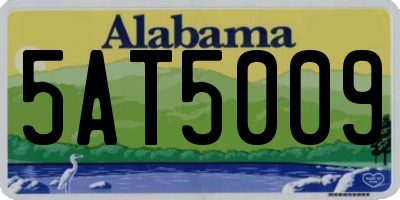 AL license plate 5AT5009