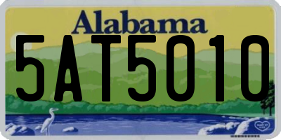 AL license plate 5AT5010
