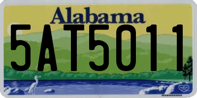AL license plate 5AT5011