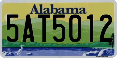 AL license plate 5AT5012
