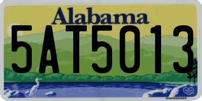 AL license plate 5AT5013