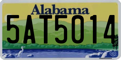 AL license plate 5AT5014