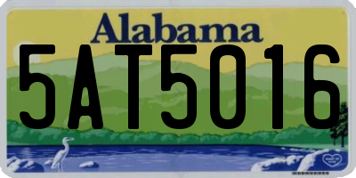 AL license plate 5AT5016
