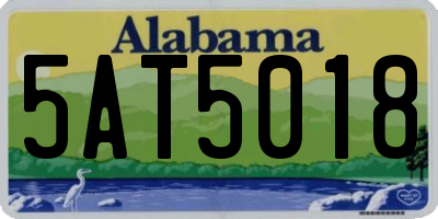 AL license plate 5AT5018