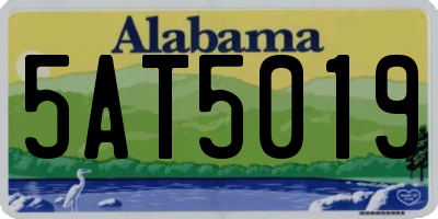 AL license plate 5AT5019