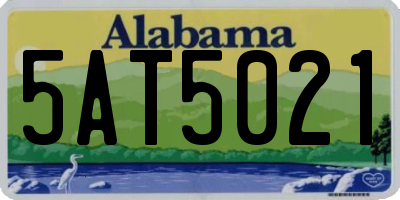 AL license plate 5AT5021
