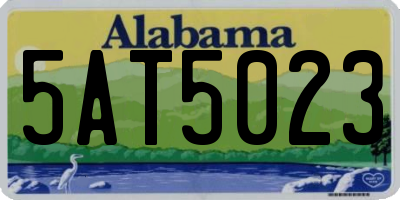AL license plate 5AT5023
