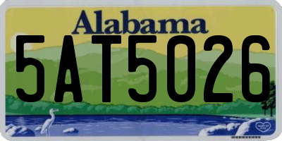 AL license plate 5AT5026