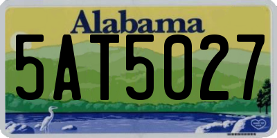 AL license plate 5AT5027