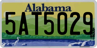 AL license plate 5AT5029