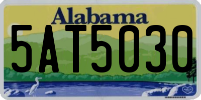 AL license plate 5AT5030