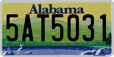 AL license plate 5AT5031