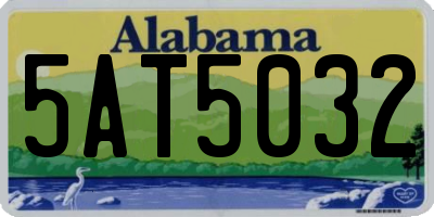 AL license plate 5AT5032