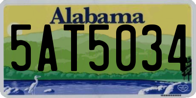 AL license plate 5AT5034