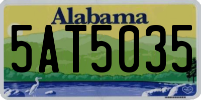 AL license plate 5AT5035