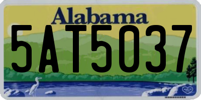 AL license plate 5AT5037