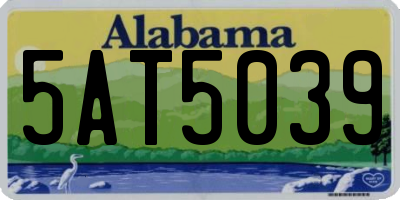 AL license plate 5AT5039