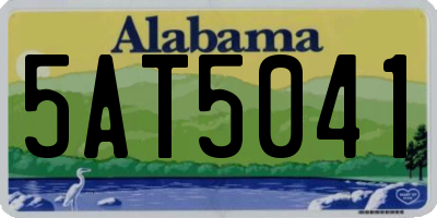 AL license plate 5AT5041