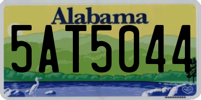 AL license plate 5AT5044