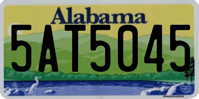 AL license plate 5AT5045