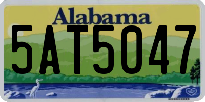 AL license plate 5AT5047