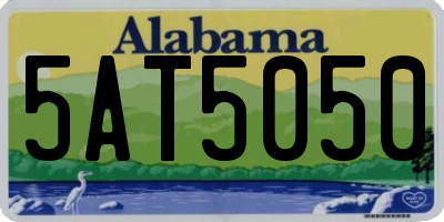 AL license plate 5AT5050