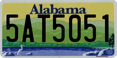 AL license plate 5AT5051