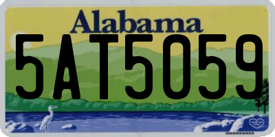AL license plate 5AT5059