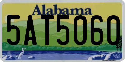 AL license plate 5AT5060