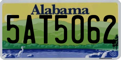 AL license plate 5AT5062