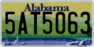 AL license plate 5AT5063