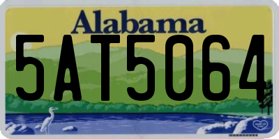 AL license plate 5AT5064