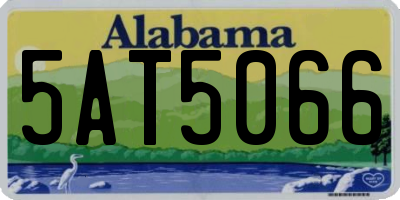 AL license plate 5AT5066
