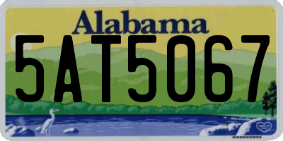 AL license plate 5AT5067