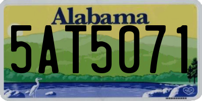 AL license plate 5AT5071