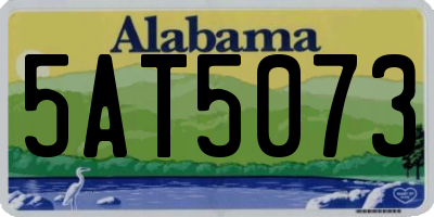 AL license plate 5AT5073
