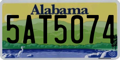 AL license plate 5AT5074