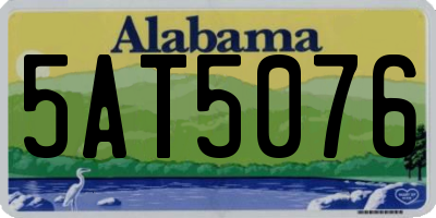 AL license plate 5AT5076