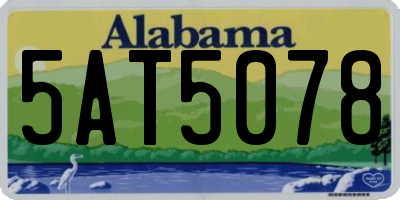 AL license plate 5AT5078