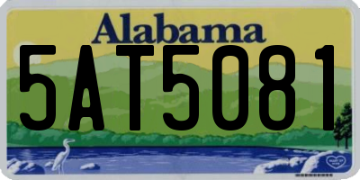 AL license plate 5AT5081