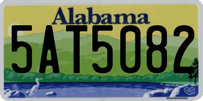 AL license plate 5AT5082