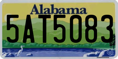 AL license plate 5AT5083