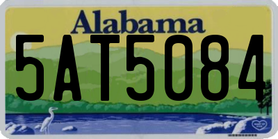 AL license plate 5AT5084