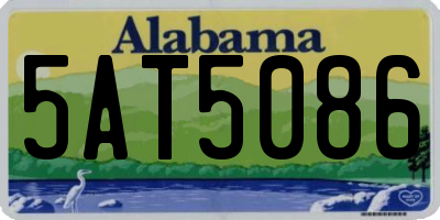AL license plate 5AT5086
